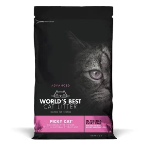 World's Best Cat Litter Pink Bag Picky Cat Litter - 12 lb Bag - Case of 3