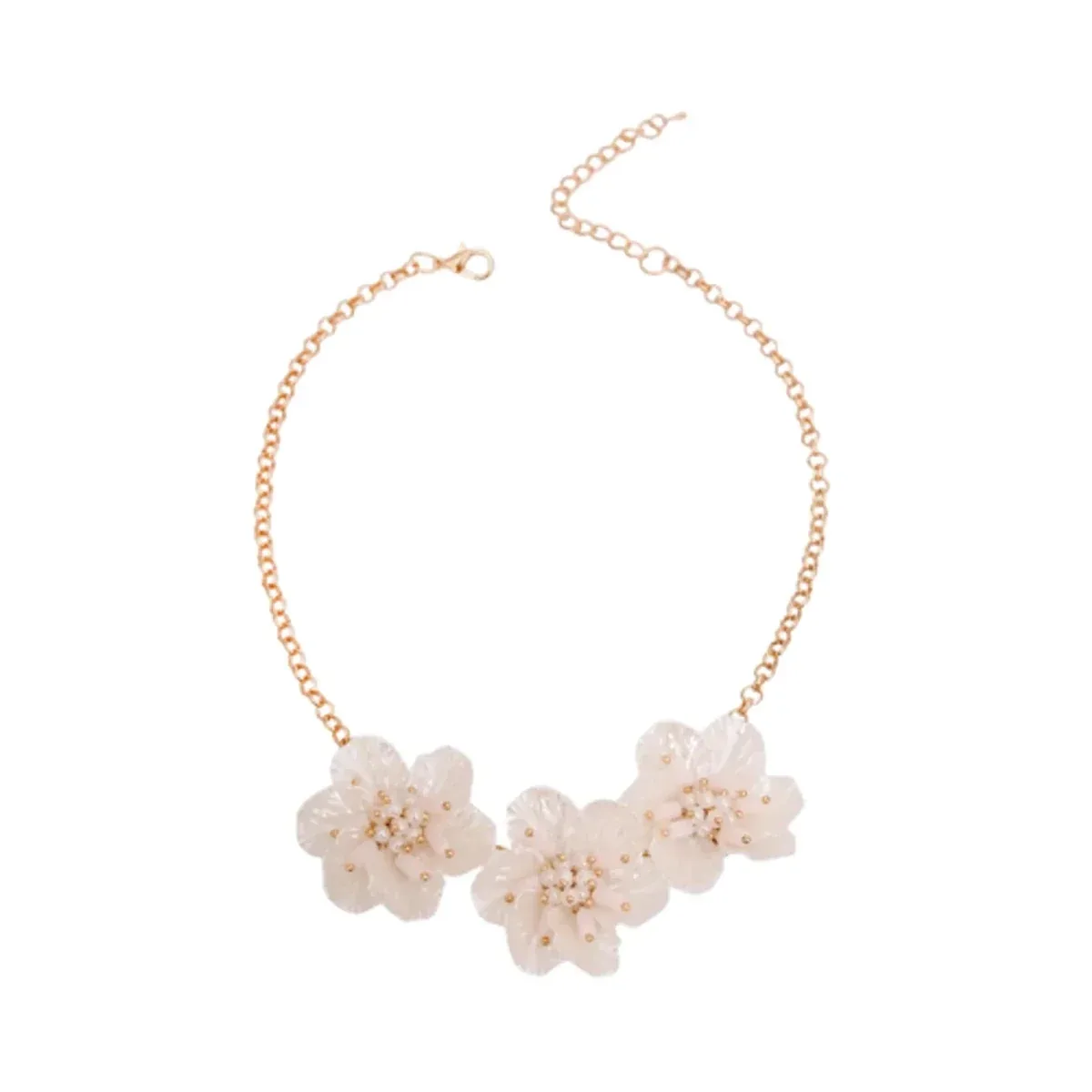 Mother of Pearl Flower Dog Necklace - Image 2