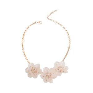 Mother of Pearl Flower Dog Necklace