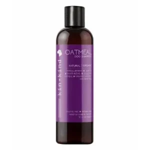 KIN + KIND Organic Skin and Coat Sensitive Skin Dog and Cat Shampoo - Unscented Oatmeal - 12 oz Bottle