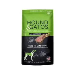 Hound and Gatos Ancient Grain Lamb Dry Dog Food - 24 lbs