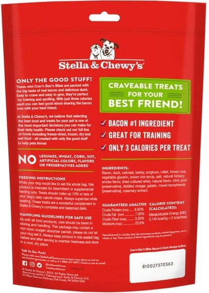 Stella & Chewy's Cravin' Bacon Bites Duck Chewy Dog Treats - 8.25 Oz - Image 2