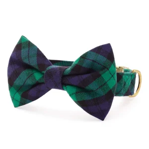 Black Watch Plaid Flannel Bow Tie Collar