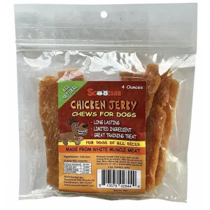 Scoochie Pet Chicken Jerky Dog Treats 4 oz