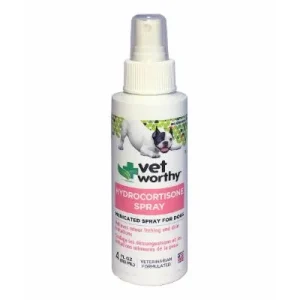 Vet Worthy First Aid Hydrocortisone Spray For Dogs - 4 oz Bottle