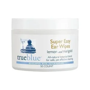 TrueBlue Cat and Dog Ear Wipes - Lemon Marigold and Aloe Vera - 50 ct Jar
