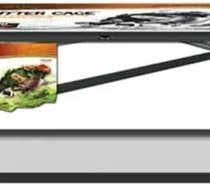 Zilla Critter Cage Breeder Glass Terrarium with Enclosures - Black