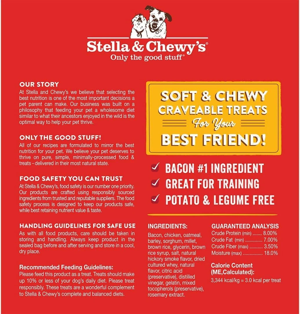 Stella & Chewy's Cravin' Bacon Bites Chicken Chewy Dog Treats - 8.25 Oz - Image 2