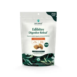 Pet Releaf Edibites Medium & Large Breed Sweet Potato Pie Digestive Health Softchew Dog Treats - 7.5 oz Bag