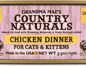Grandma Mae's Country Naturals Cat Pate Grain-Free Chicken - 5.5 Oz - Case of 24