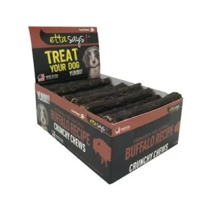 Etta Says Dog Treats Crunchy Chew Buffalo - 4.5 Inches - 36 Count