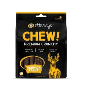 Etta Says Dog Treats Chew Crunchy Venison - 4.5 Oz