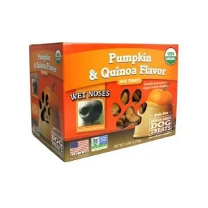 Wet Noses Treats Grain Free Pumpkin Quinoa Crunchy Dog Treats - 5 lb BULK