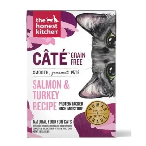 Honest Kitchen CATE Salmon Turkey Wet Cat Food - 5.5 Oz - Case of 12