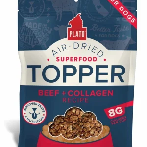 Plato Pet Treats Plato Dry Dog Food Topper Beef & Collagen Recipe, 12OZ