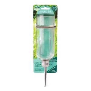 Oxbow Enriched Life Care Chew Proof Glass Water Bottle - 8 oz/237ml