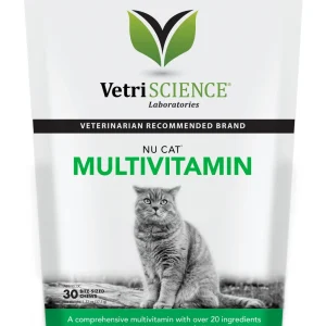 Vetriscience Labs NuCat MultiVitamin Chewable Cat Supplements - 30 ct Pouch