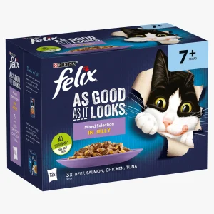 Felix As Good As it Looks Senior 7+ Mixed Selection in Jelly Wet Cat Food (12 x 85g)
