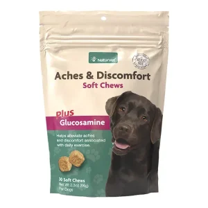 Naturvet Aches & Discomfort Soft Chew Hip and Joint Dog Supplements - 30 ct Bag