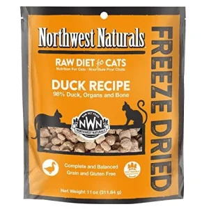 Northwest Naturals Freeze Dried Duck Cat Recipe Freeze-Dried Cat Treats - 11 oz Bag