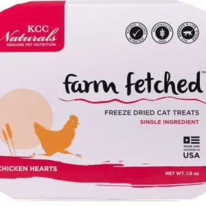 KCC Naturals Farms Chicken Hearts Freeze-Dried Cat Treats - 1 oz Package