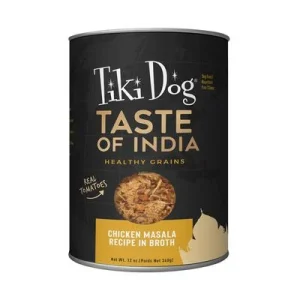 Tiki Dog Taste of the World Indian Chicken Masala Canned Dog Food - 12 oz Can - Case of 8