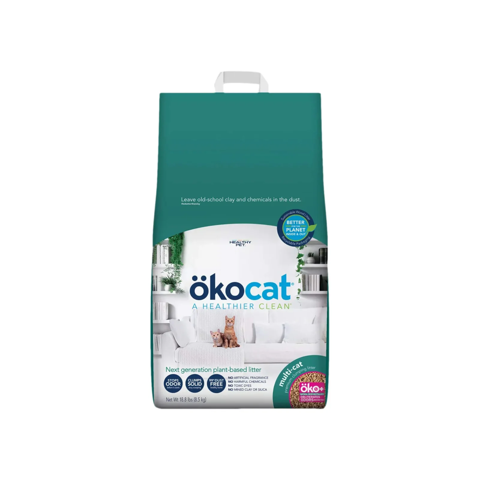 OKOcat Multi-Cat Clumping Wood Cat Litter
