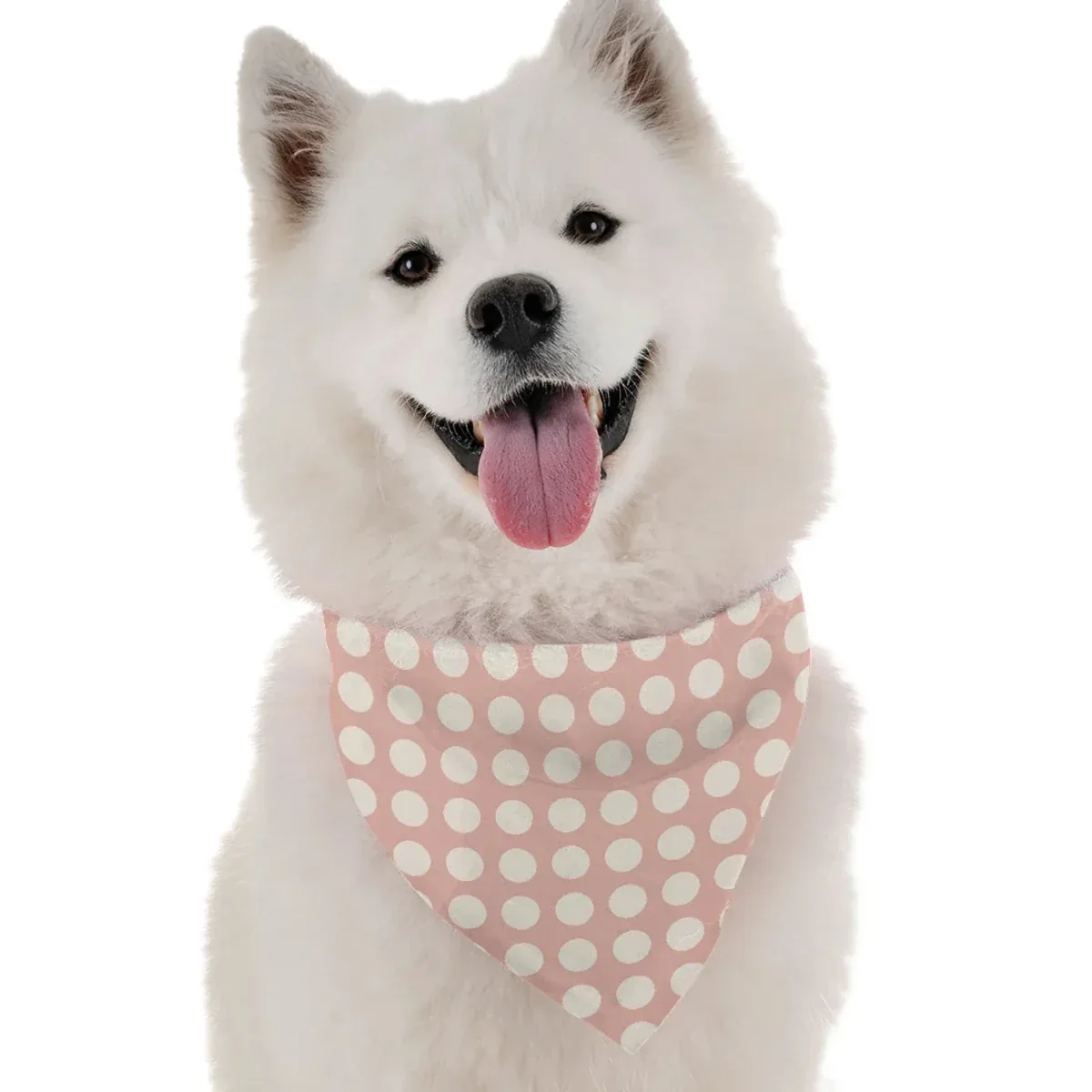 BanDoggie Pink Polka Dog Bandana - Soft Microfiber, Made in USA