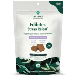 Pet Releaf Edibites Small Dog Peanut Butter Carob Swirl Calming Softchew Dog Treats - 7.5 oz Bag