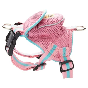 Pet Life ® 'Pocket Bark' Reflective Adjustable Fashion Pet Dog Harness w/ Hook-and-Loop Pouch and Dual Harness Rings