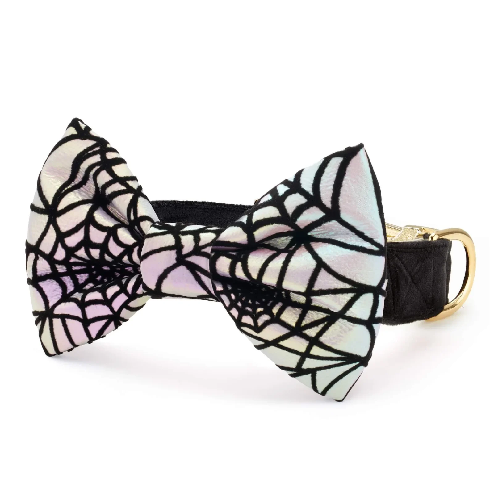 Holographic Spiderweb Bow Tie Collar - Image 2