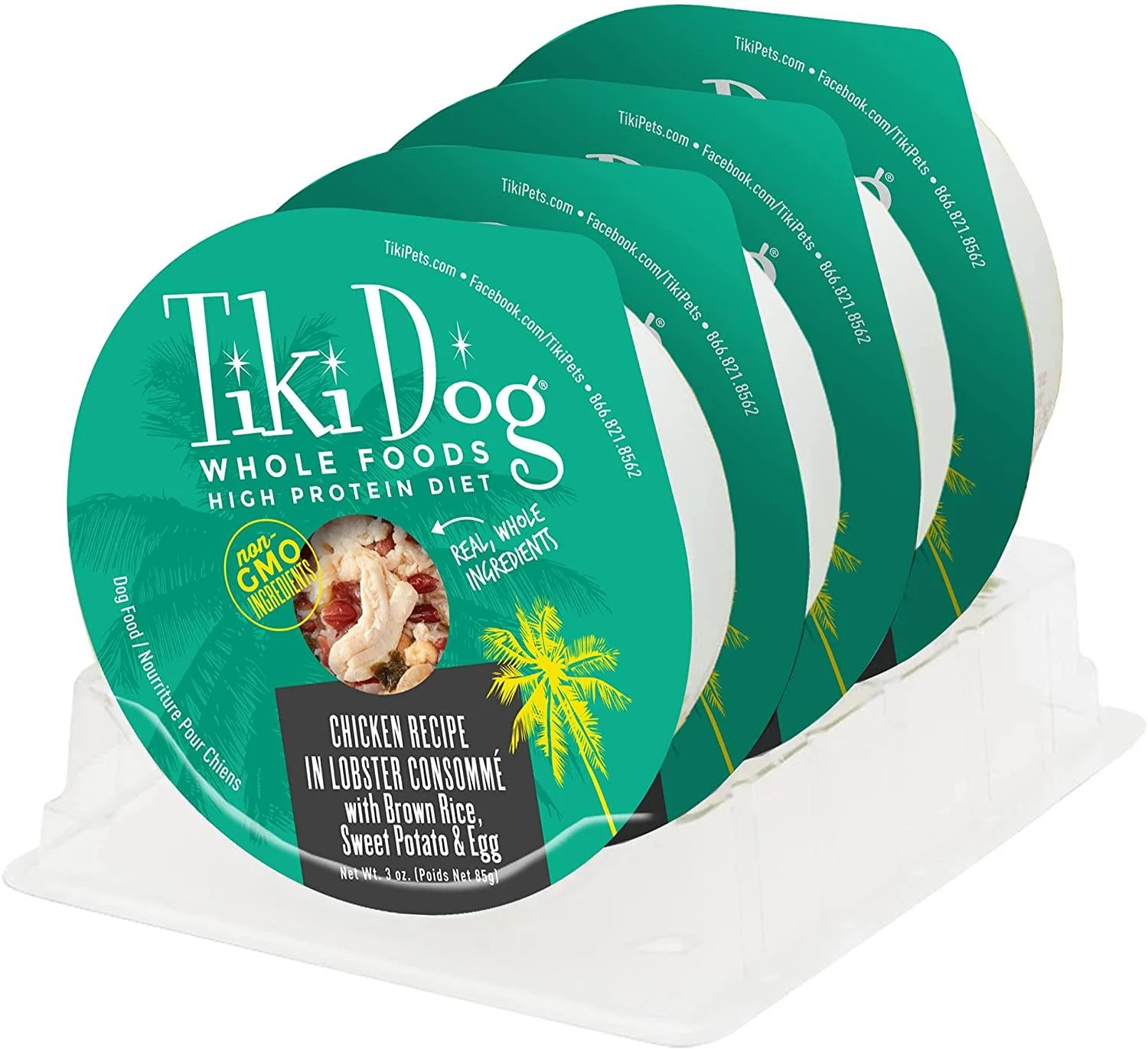 Tiki Dog Wholefoods Chicken / Lobster Consommé Canned Dog Food - 3 oz Cans - Case of 4 - Image 2
