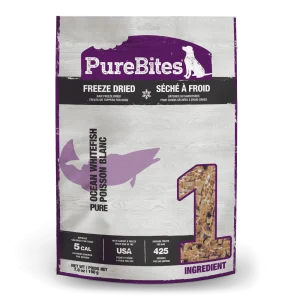 PureBites Freeze Dried Pure Dog Treats Ocean Whitefish 7 oz