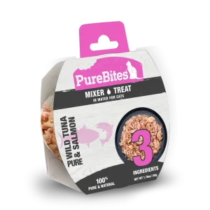 PureBites Wet Cat Food/Treat/Topper Wild Tuna & Salmon 12ea/1.76 oz, 12 pk