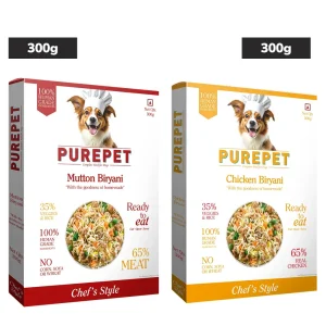 Purepet Chicken and Mutton Biryani Fresh Food For Dogs