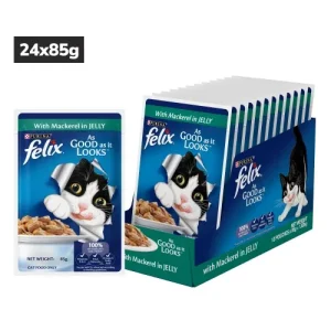 Purina Felix with Mackerel in Jelly Complete and Balanced Adult Cat Wet Food