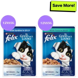 Purina Felix with Sardine and Tuna in Jelly Adult Cat Wet Food