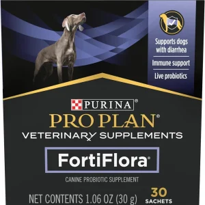 Purina Pro Plan FortiFlora Dog Probiotic – 30 Sachets for Digestive Support