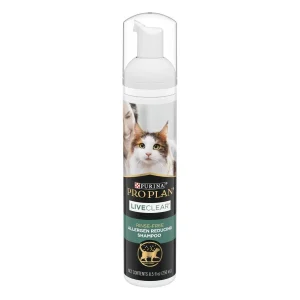 Purina Pro Plan LiveClear Allergen Reducing Cat Foam Shampoo – No Rinse Formula