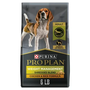Purina Pro Plan Weight Management Shredded Blend Chicken and Rice Formula Dog Food