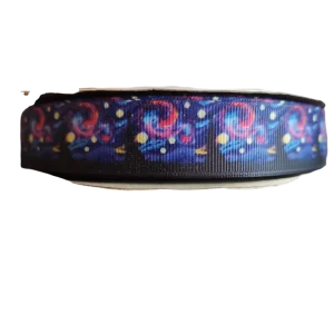 Purple Galaxy Nylon Dog Collar