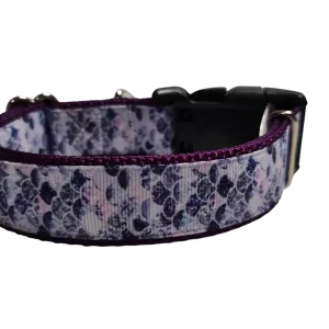 Purple Scales Nylon Dog Collar