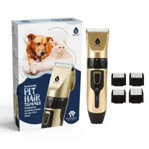 Pursonic Rechargeable Pet Hair Trimmer - Complete At-Home Grooming Kit for Dogs and Cats