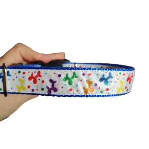 Rainbow Balloon Dogs Nylon Dog Collar