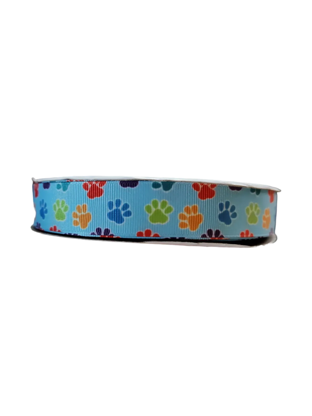 Rainbow Paw Prints Nylon Dog Collar