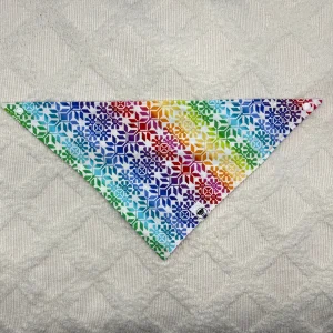 Rainbow Snowflake Sweater Bandana