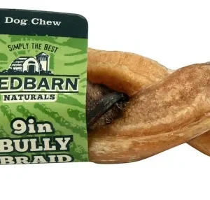 Red Barn Bully Stick Braided Natural Dog Chews - 9 Inches - 35 Count