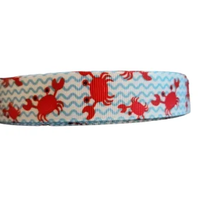 Red Crab Nylon Dog Collar