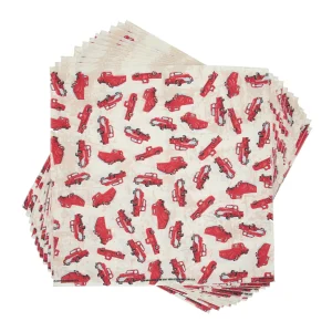 Red Trucks Dog Bandana, 22 inch, 12 Pack