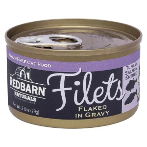 Redbarn Filets Flaked in Broth Wet Cat Food - Tuna & Salmon, 2.8 oz, 12 ct